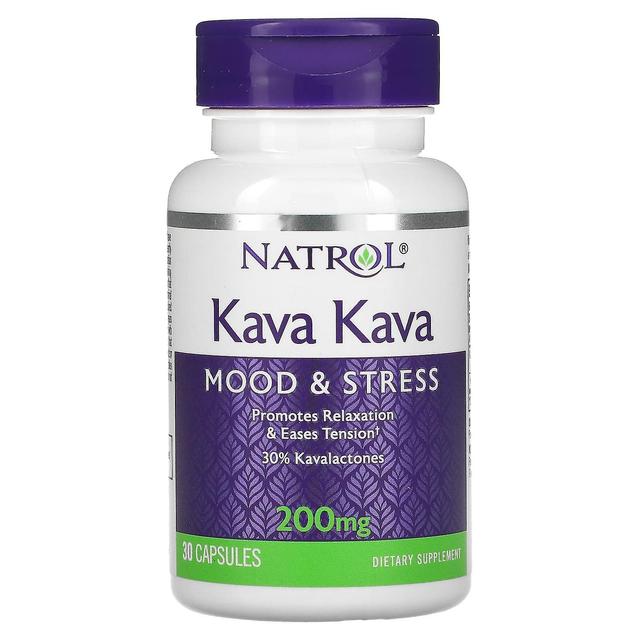 Natrol, Kava Kava, 200 mg, 30 Capsule on Productcaster.