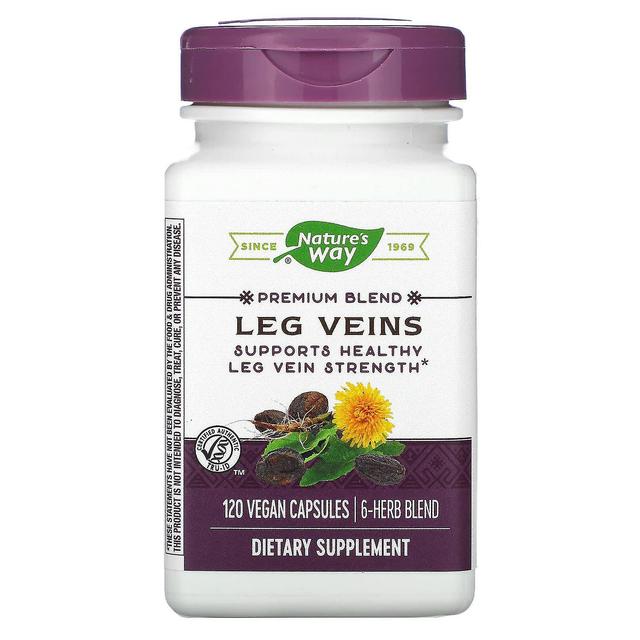 Nature's Way, Leg Veins, Premium Blend, 120 Vegan Capsules on Productcaster.