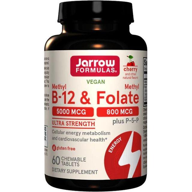 Jarrow Formulas Jarrow Formler Metyl B12 & Metyl Folat 800mcg Körsbärstabletter 60 on Productcaster.