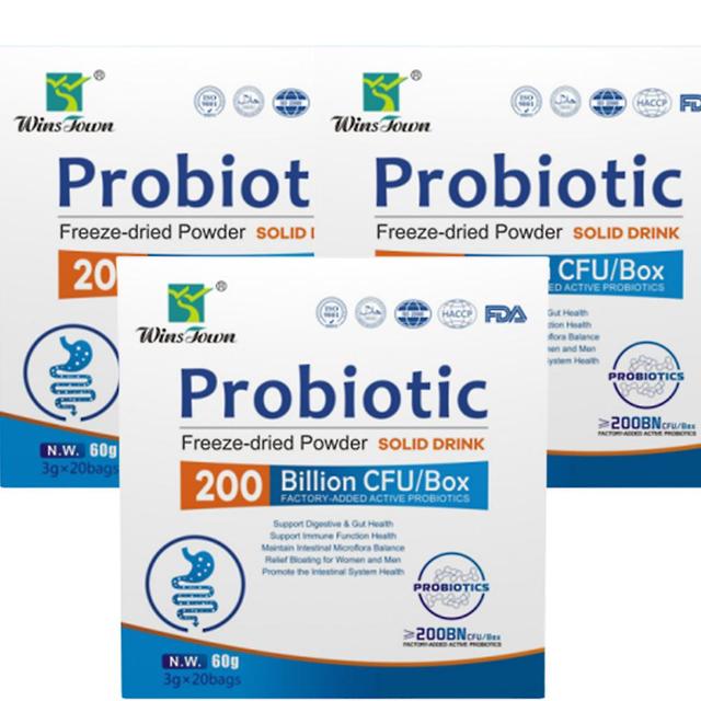 1-pack Probiotic Powder Drink | 200 Billion Cfu Probiotic Supplement | Promotes Digestive And Immune Gut Health 3PCS on Productcaster.