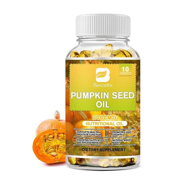 Eccpp Pumpkin Seed Oil Capsule Promote Hair Growth,urinary Tract Support, Bladder Control, Support Young Skin,rich In Omega 3&omega 6 10pcs on Productcaster.