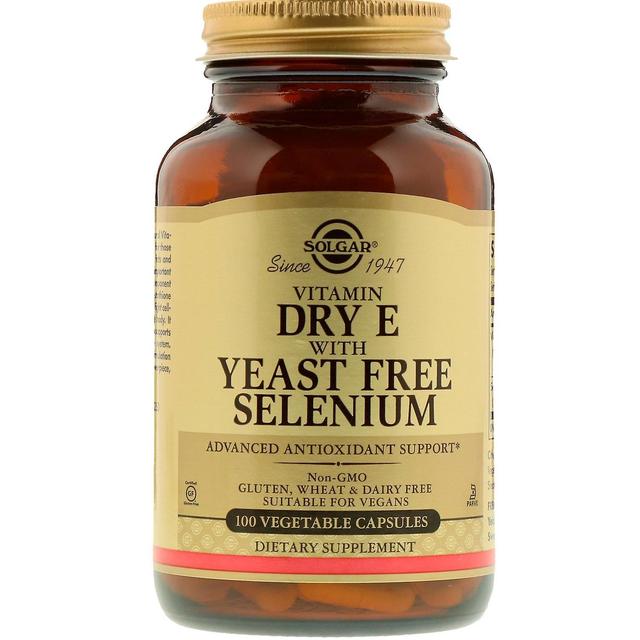 Solgar, Vitamin Dry E with Yeast Free Selenium, 100 Vegetable Capsules on Productcaster.