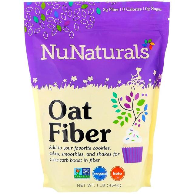 NuNaturals, Fibra de Aveia, 1 lb (454 g) on Productcaster.