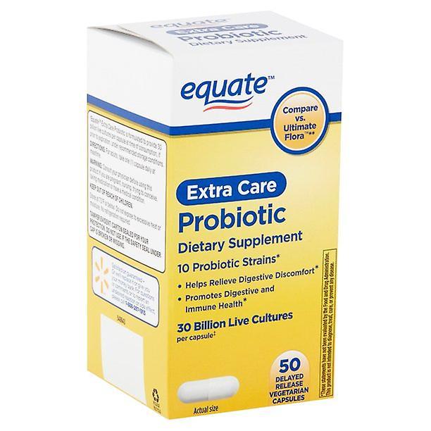 Equate extra starostlivosť probiotické kapsuly, oneskorené uvoľnenie, 50 count on Productcaster.