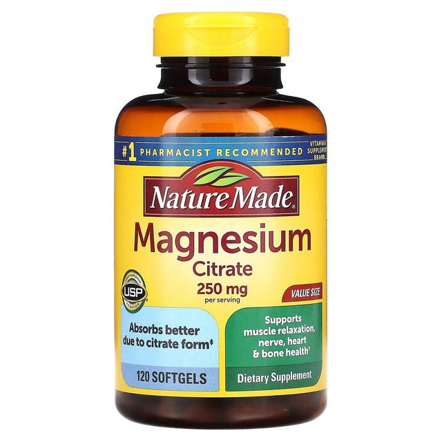 Nature Made, Magnesium Citrate, 125 mg, 120 Softgels on Productcaster.