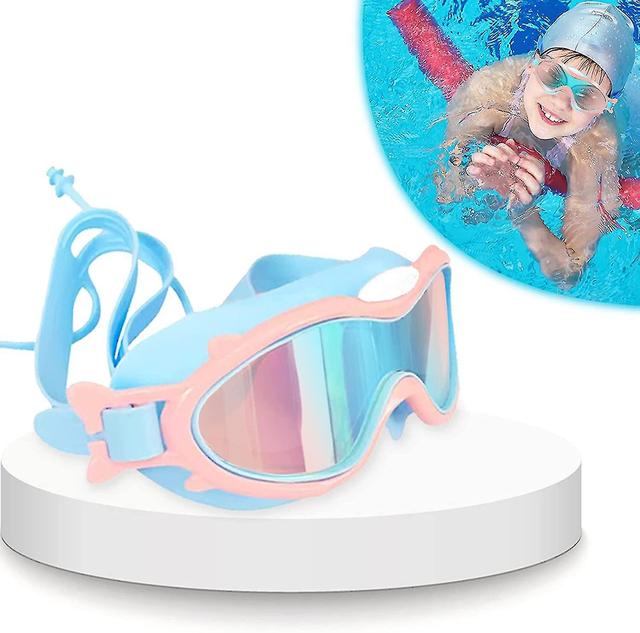 Kids Swimming Goggles (4-), Leak And Uv Swimming Goggles For Kids, With Ear Plugs And Clip Blue-Pink on Productcaster.