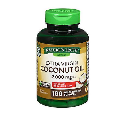 Nature's Truth Nature'S Truth Vitamins Coconut Oil Quick Release Softgels,1000 Mg,100 Caps (Pack of 1) on Productcaster.