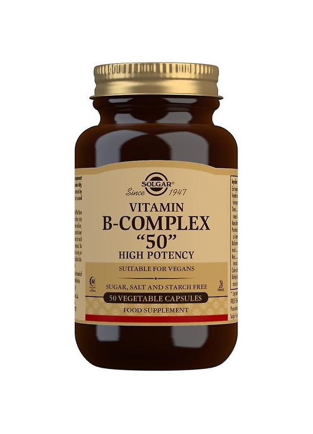 Solgar Vitamin B-Complex 50 High Potency Vegetable Capsules Pack of 50 on Productcaster.