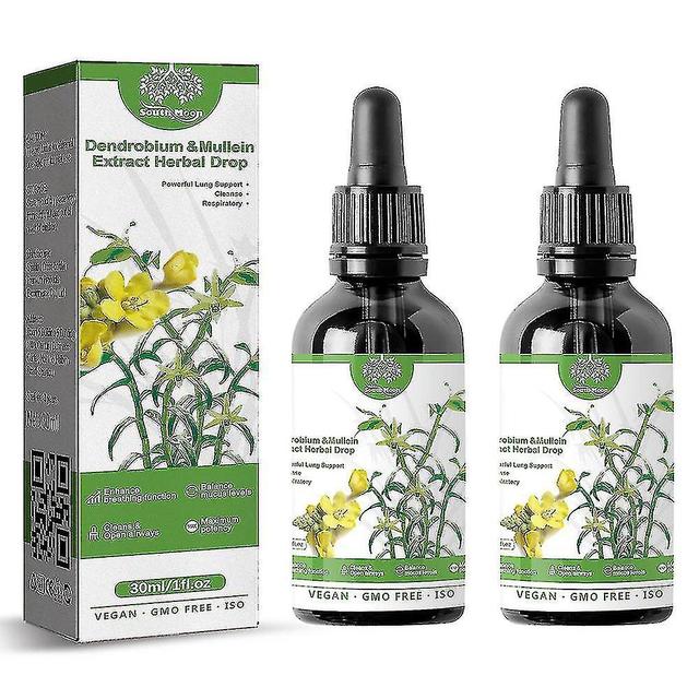 Dendrobium Mullein Extract Lung Cleanse Respiratory Herbal Drops 30ml 2pcs on Productcaster.