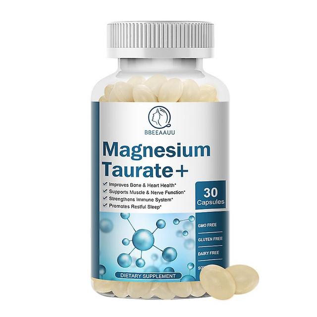 Visgaler Magnesium Taurine Capsules Strong Bones Muscle Relaxation Brain And Heart Health Support Cardiovascular Supplement 30pcs on Productcaster.