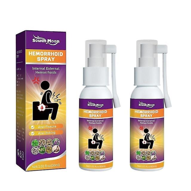 Sundhed Hudpleje Naturlig urtehæmorrhoide behandling Interne bunker Ekstern analfissur Anal Relief Spray Æteriske olier 2pcs on Productcaster.