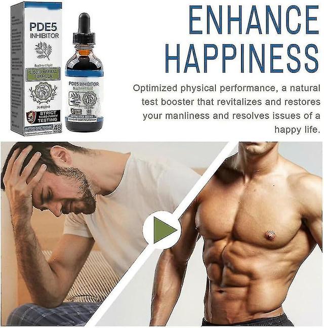 PDE5 Drops for Men - Boost Your Performance Powerful PDE5 Inhibitor Supplement Drops Enhanced Secret Drops for Men's Health 1pcs on Productcaster.