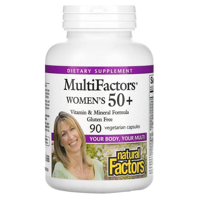 Natural Factors Naturliga faktorer, MultiFactors, Women&s 50+, 90 vegetariska kapslar on Productcaster.