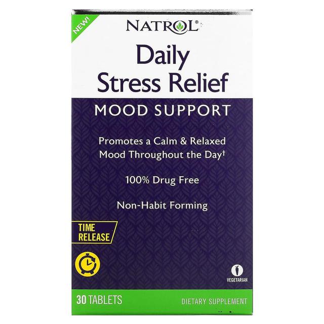 Natrol, Daily Stress Relief, Time Release, 30 Tablets on Productcaster.