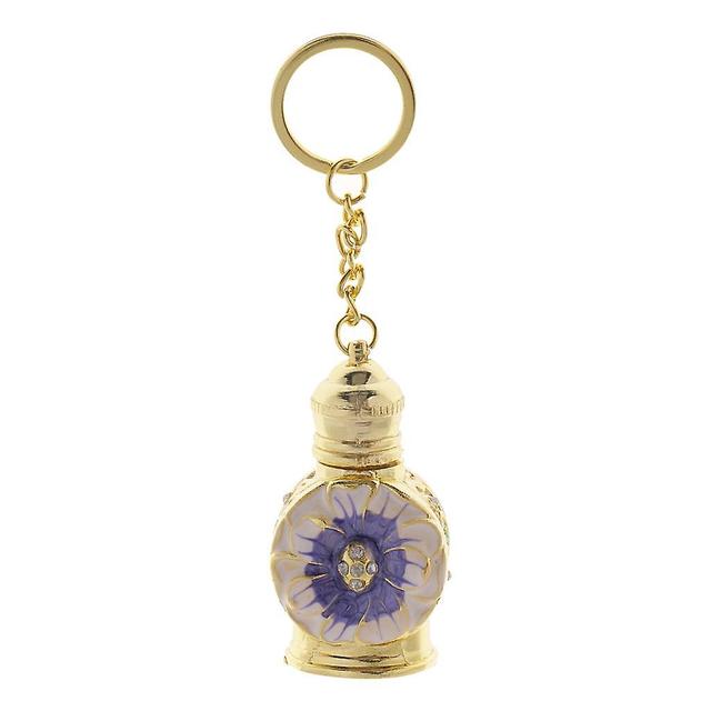 Golden Chain Glass Flower Pendentif Vide Verre Parfum Flacon Violet on Productcaster.