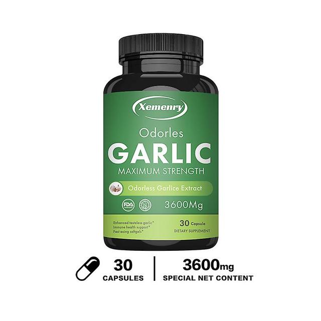 Vorallme Garlic Extract Supplement With Allicin - Unscented, Powerful Support For Immune System, Blood Pressure And Cholesterol 30 Capsules on Productcaster.