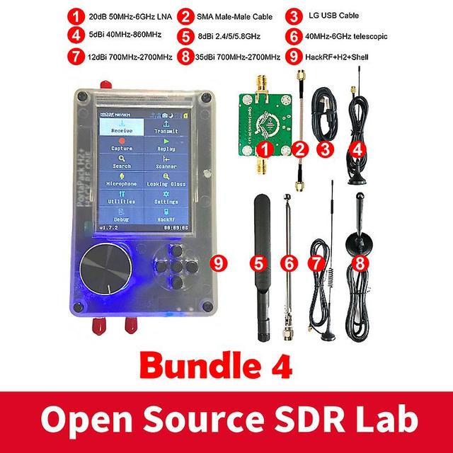 Bimirth New Assembled Hackrf Portapack H2 Hackrf One 1mhz To 6ghz Sdr With Mayhem 1.8.0 Firmware Flashed Bundle 4 on Productcaster.