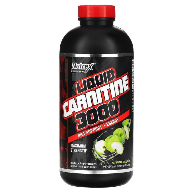 Nutrex Research, Carnitina Líquida 3000, Maçã Verde, 16 fl oz (480 ml) on Productcaster.