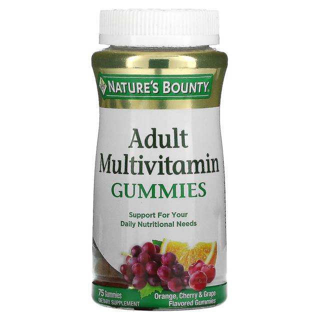 Natures Bounty Nature's Bounty, Volwassen Multivitamine Gummies, Sinaasappel, Cherry &Grape, 75 Gummies on Productcaster.