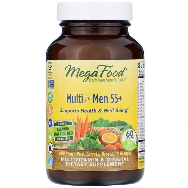 MegaFood, Multi för män 55+, 60 tabletter on Productcaster.