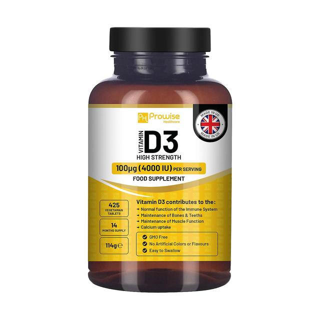 Prowise Healthcare Vitamina D3 4000IU Alta resistenza I 425 Compresse vegetariane (fornitura di 14 mesi) di Prowise on Productcaster.