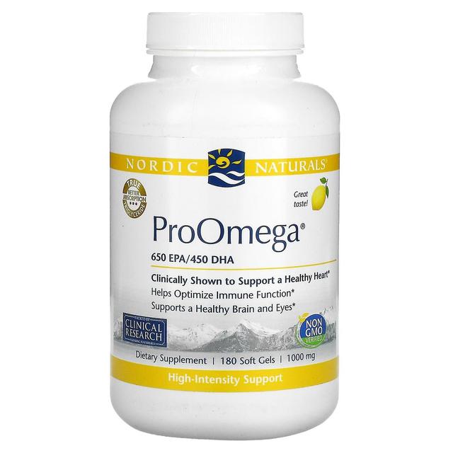 Nordic Naturals, ProOmega, Citroen, 1.000 mg, 180 Zachte Gels on Productcaster.