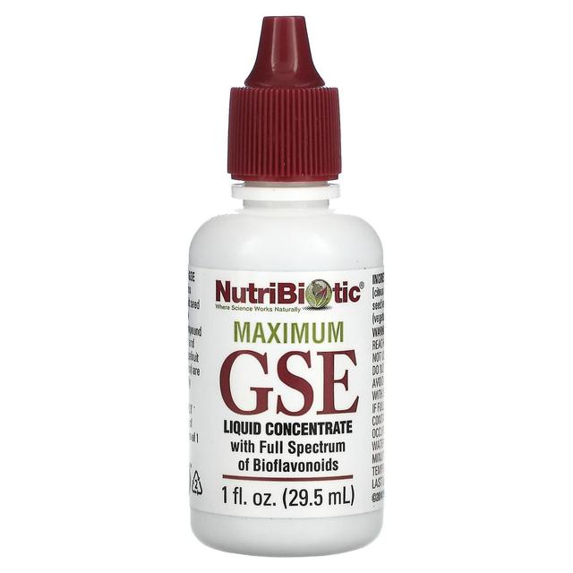 NutriBiotic, Maximum GSE, Liquid Concentrate, 1 fl oz (29.5 ml) on Productcaster.