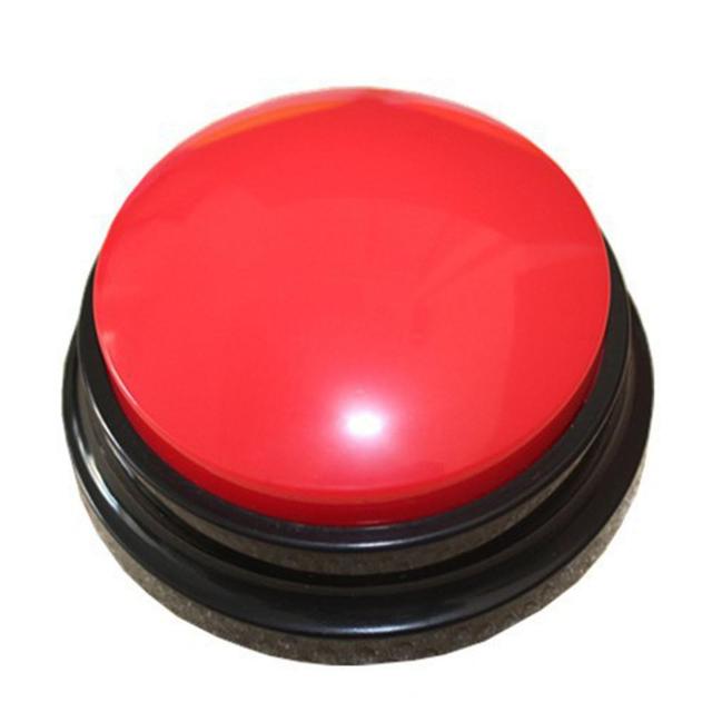 Skbcv Dog Training Called Dinner Bell Multifunctional Voice Recording Button Dog Feeding Reminder Red on Productcaster.