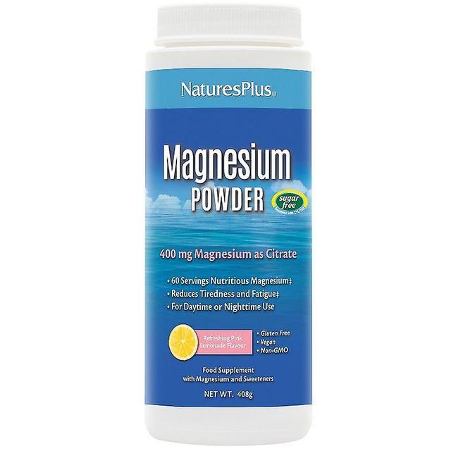 Nature's Plus Magnesium Powder Pink Lemonade 408g (33605) on Productcaster.