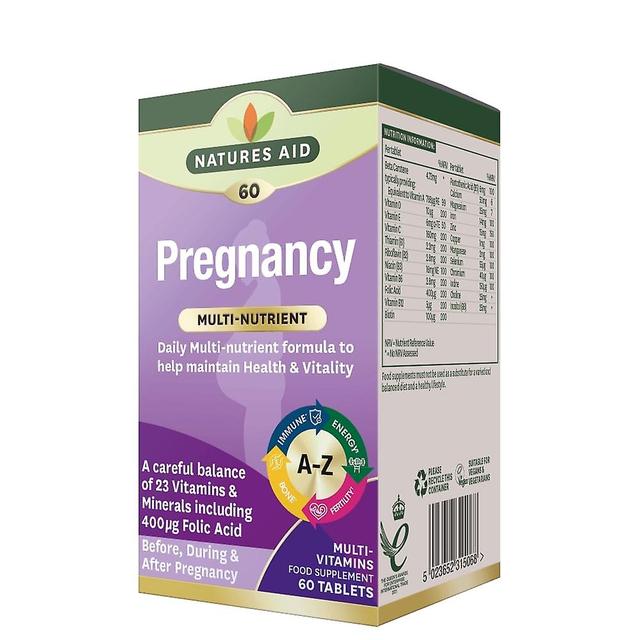 Natures Aid Pregnancy Multi-Vitamins & Minerals (Before, During & After) 60 Tabs on Productcaster.