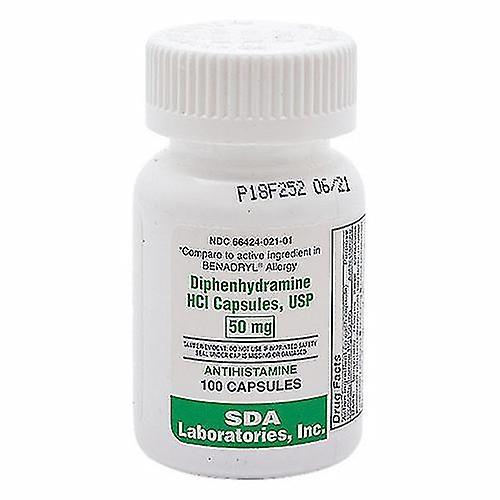 Sda Labs Difenhydramin HCL, 50mg, 100 Caps (förpackning av 6) on Productcaster.