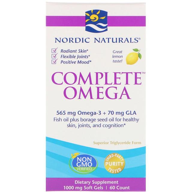 Nordic Naturals, Complete Omega, Citron, 1 000 mg, 60 mjuka geler on Productcaster.