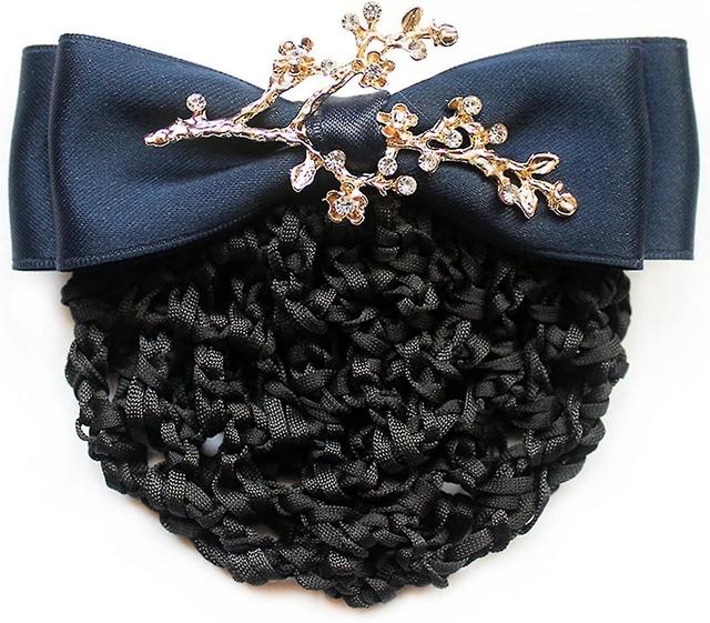 (Bleu Marine) Pince Cheveux Pour Femme Avec Fleur Chignon Couverture Pince Cheveux Filet Charpe Fi on Productcaster.