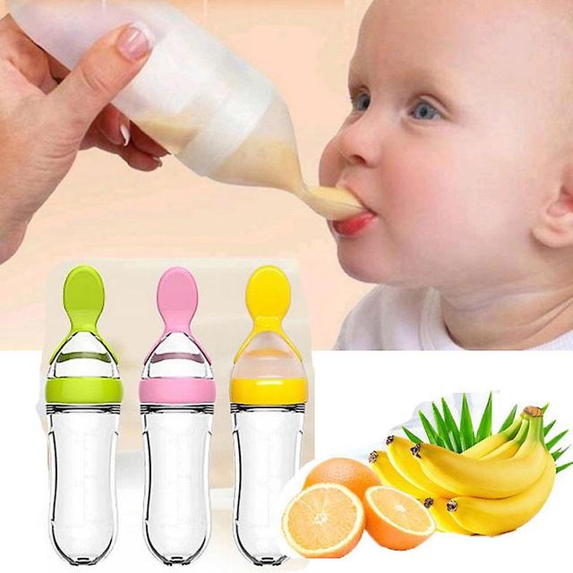 Safe And Useful Silicone Spoon, Food Supplement, Rice, Cereal, High Squeeze Spoon, Milk Bisantos Cup Orange on Productcaster.