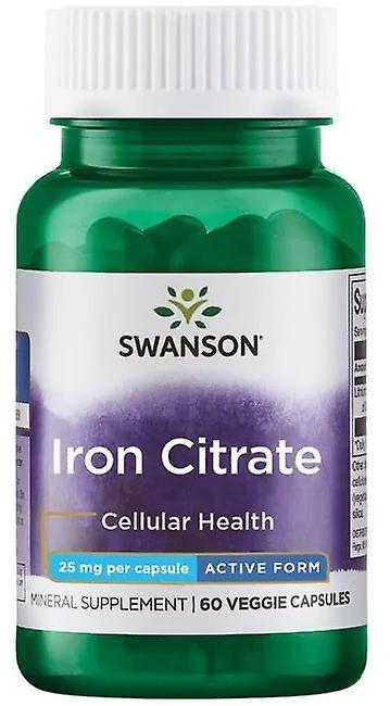 Swanson Iron citrate 25 mg 60 Kapselit 45 gr on Productcaster.