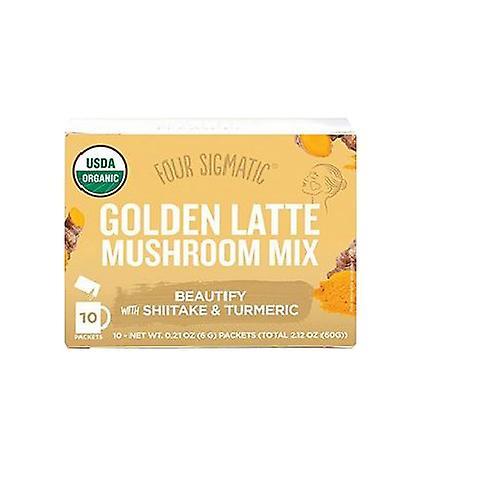 Four Sigma Foods Inc Golden Latte con Shiitake y Cúrcuma, 10 Count (Pack of 1) on Productcaster.