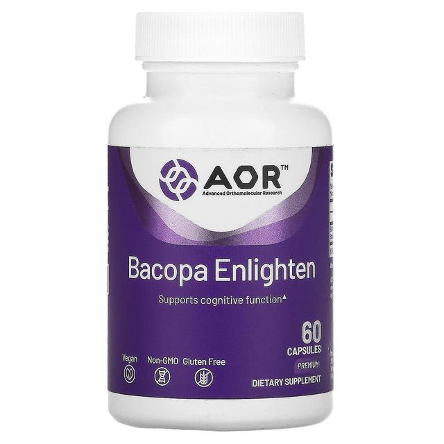 Advanced Orthomolecular Resear Advanced Orthomolecular Research AOR, Bacopa Enlighten, 60 Capsules on Productcaster.