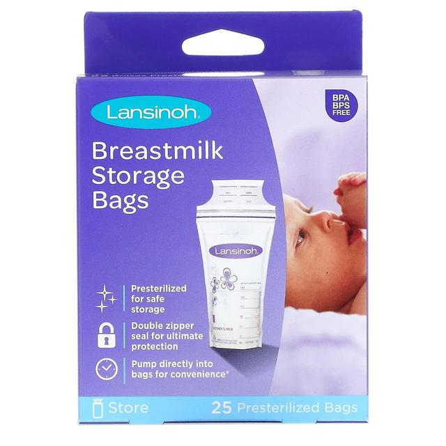 Lansinoh, Muttermilch-Aufbewahrungsbeutel, 25 vorsterilisierte Beutel on Productcaster.