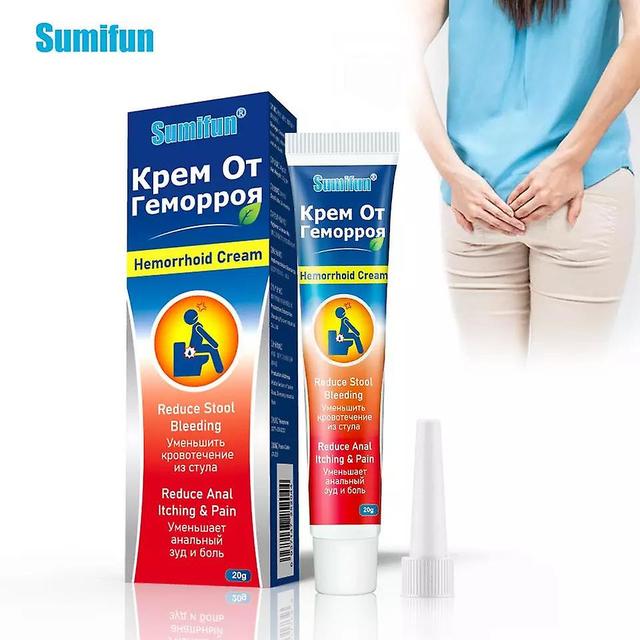 20g Sumifun Hemorrhoids Cream Piles Cream Treatment Internal External Piles Anal Fissure Bleeding Itching Herbal Ointment+head on Productcaster.