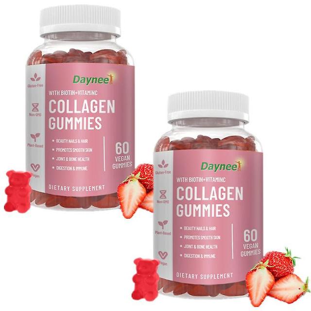 2/1pcs Collagen Gummies Strawberry Gummi Collagen Candy Dietary Supplement 2PCS on Productcaster.