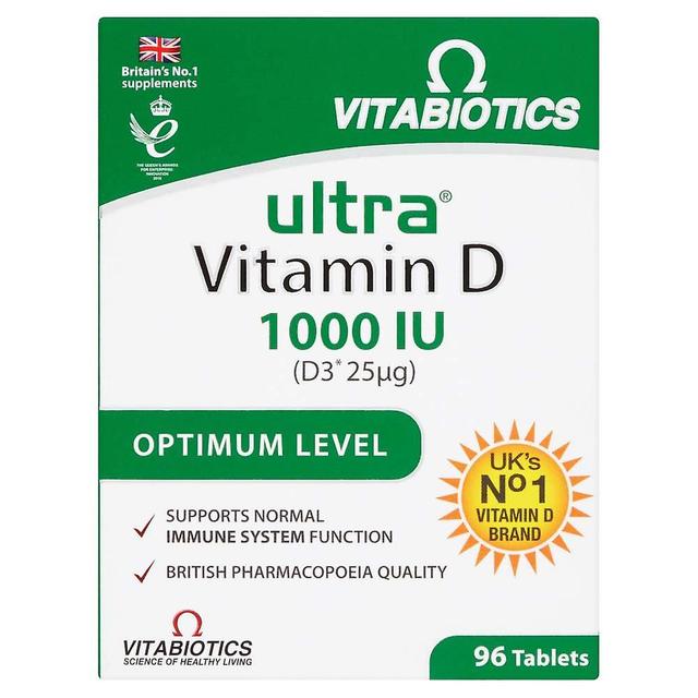 Vitabiotics Vitabiotiká Ultra vitamín D 1000IU - 96 tabliet on Productcaster.