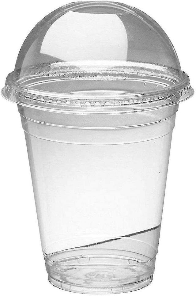 Premium Smoothie Cups With Dome Lids Ideal For Party Milkshake Juice Sweets & Thick Shakes Ice Cream on Productcaster.