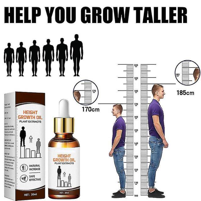 Height Booster Drops, Natural Herbal Height Increasing Essential Oil, Vegetable Essential Oil To Increase Height For Kids Adult 3pcs on Productcaster.