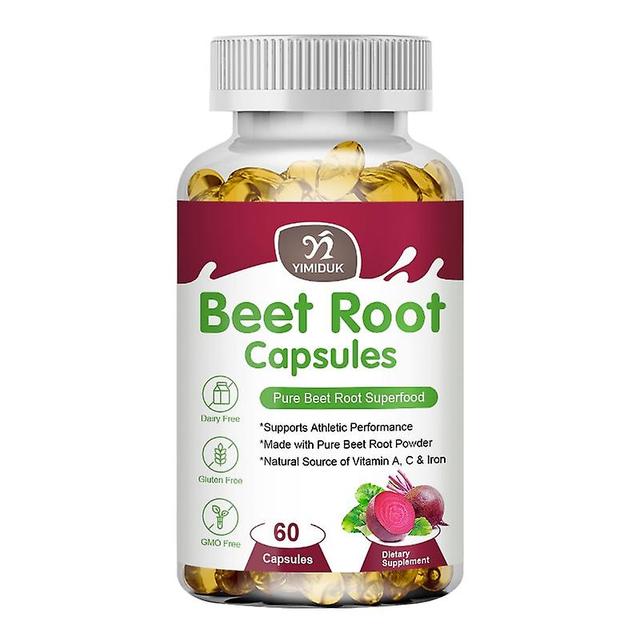 Eccpp Beet Root Capsules Beetroot Powder Supports Blood Pressure, Athletic Performance, Digestive, Immune System 1 Bottles 60pcs on Productcaster.