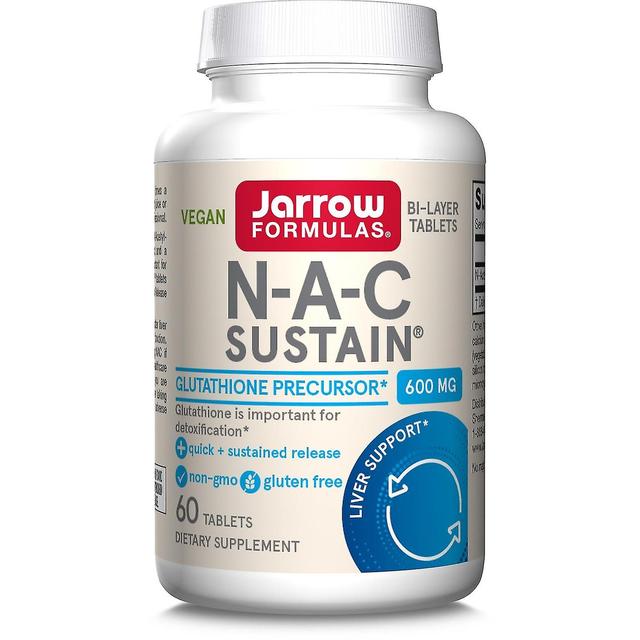 Jarrow Formulas N-A-C (N-Acetyl-L-Cysteine) Sustain 600mg 60 Tablets on Productcaster.