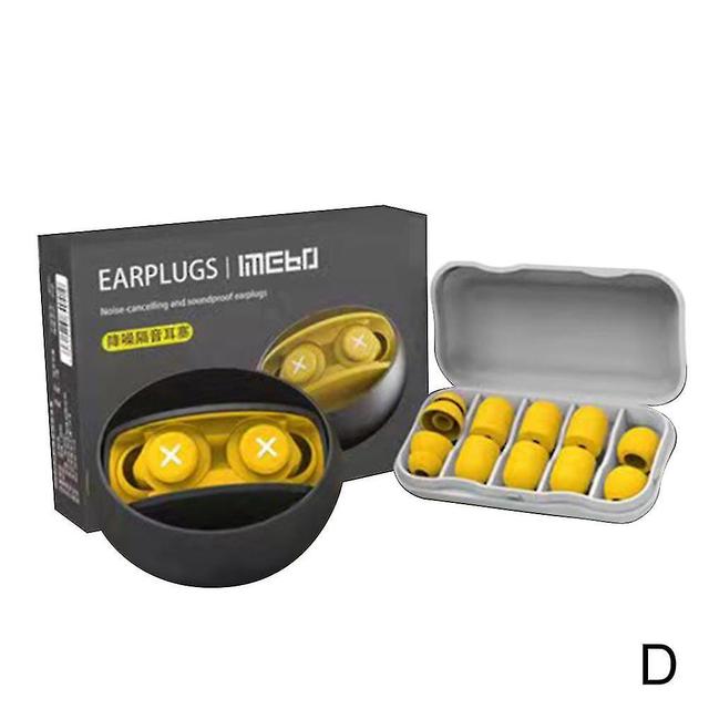 unbrand Earplugs Anti-Noise Sleep Sleep Special Dormitory Snoring Insulation Artifact Sound Earmuffs Reduction Silent Learning S Yellow on Productcaster.