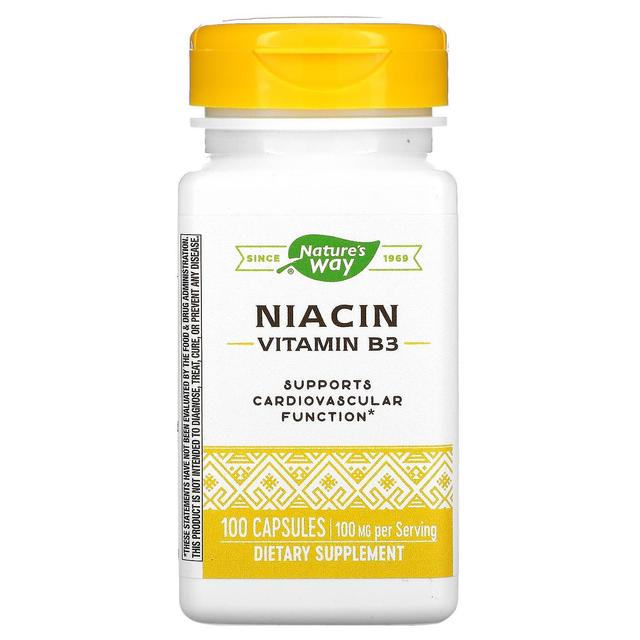 Nature's Way, Niacin, Vitamin B3, 100 mg, 100 Capsules on Productcaster.