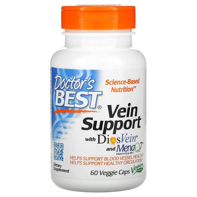 Doctor's Best, Vein Support with DiosVein and MenaQ7, 60 Veggie Caps on Productcaster.