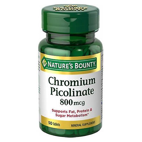 Sundown Naturals Comprimidos de Picolinato de Cromo da Nature's Bounty,800 mcg,50 Comprimidos (Pacote de 2) on Productcaster.