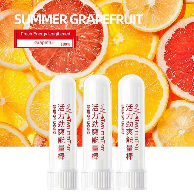 Huamade Nasal Inhaler Mint Nasal Essential Oil Menthol Inhaler Relieve Rhinitis Fatigue Refreshing Artifact Thailand Aromatherapy Spray 3pcs-Grapef... on Productcaster.